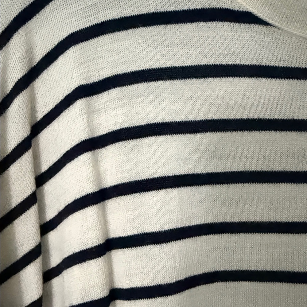 J.Crew Cream and Navy Striped Knit - Picture 3 of 3
